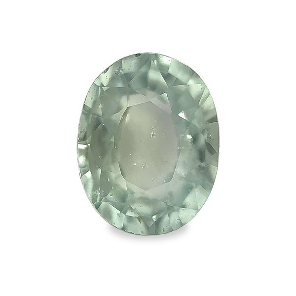 1.03 ct Seafoam Green Oval Mixed Cut Mined Sapphire