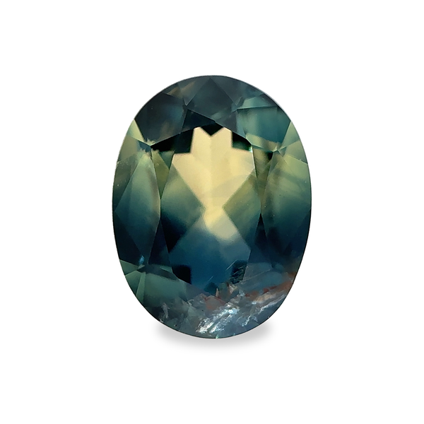 1.05 ct Yellow Blue Bicolour Oval Modified Brilliant AKARA Nigerian Sapphire