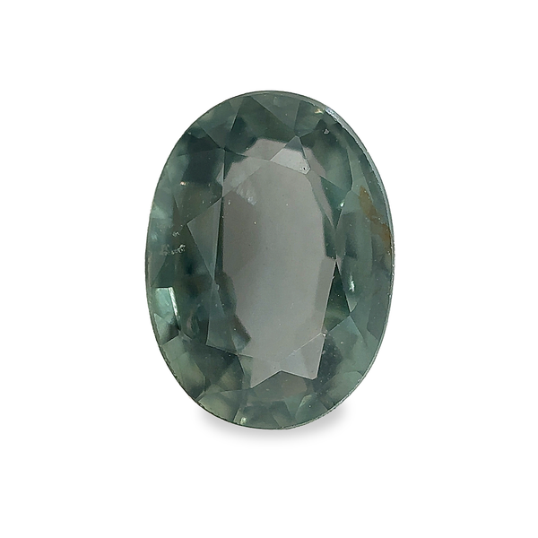 1.06 ct Deep Mossy Green Oval Mixed Cut Mined Sapphire