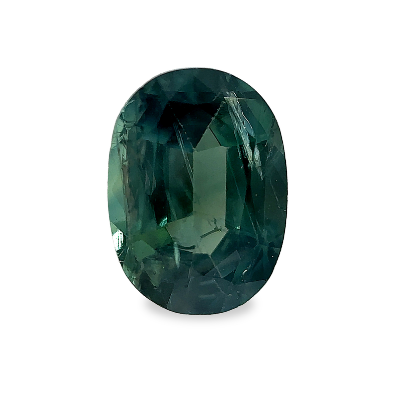 1.07 ct Velvet Green Oval Mixed Cut Mined Sapphire