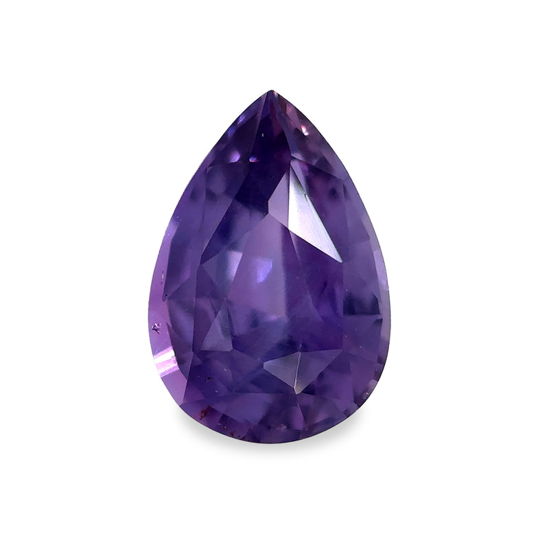 1.08 ct Freesia Purple Pear Mixed Cut AKARA Sri Lanka Sapphire