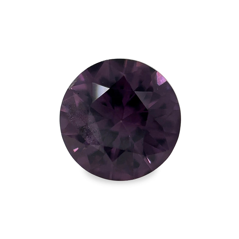 1.13 ct Deep Plum Round Brilliant Cut AKARA Sri Lanka Spinel