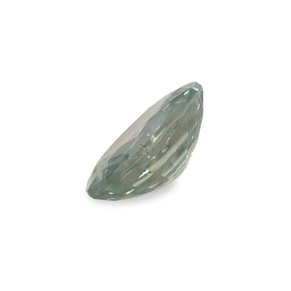 1.22 ct Deep Seafoam Green Oval Mixed Cut Mined Sapphire