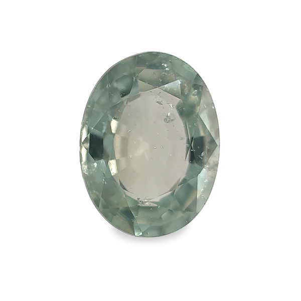 1.22 ct Deep Seafoam Green Oval Mixed Cut Mined Sapphire