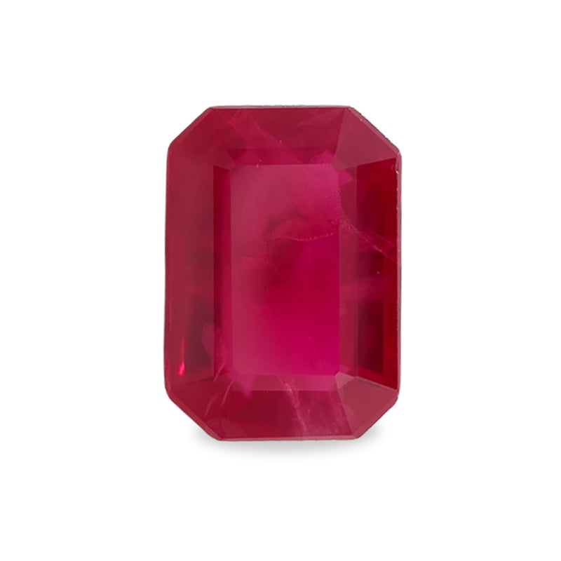 1.22 ct Deep Fuchsia Emerald Step Cut AKARA Modern Vintage Ruby