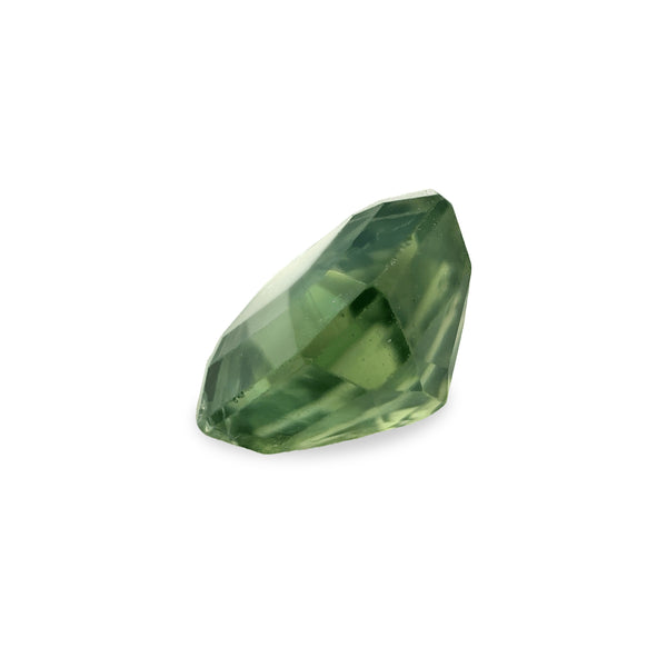 1.22 ct Light Spring Green Rectangular Cut Corner AKARA Sri Lanka Sapphire