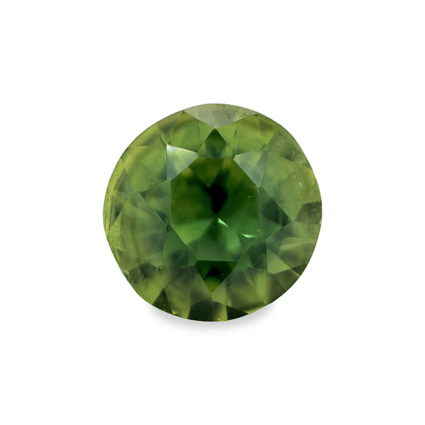 1.26 ct Sunny Forest Green Modified Round Brilliant Mined Sapphire