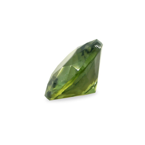 1.26 ct Sunny Forest Green Modified Round Brilliant Mined Sapphire