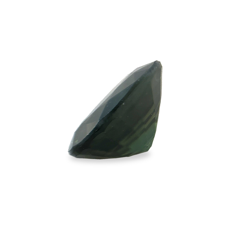 1.26ct Velvet Green Oval Mixed Cut Mined Sapphire