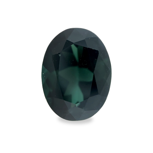 1.28 ct Velvet Green Oval Mixed Cut Mined Sapphire