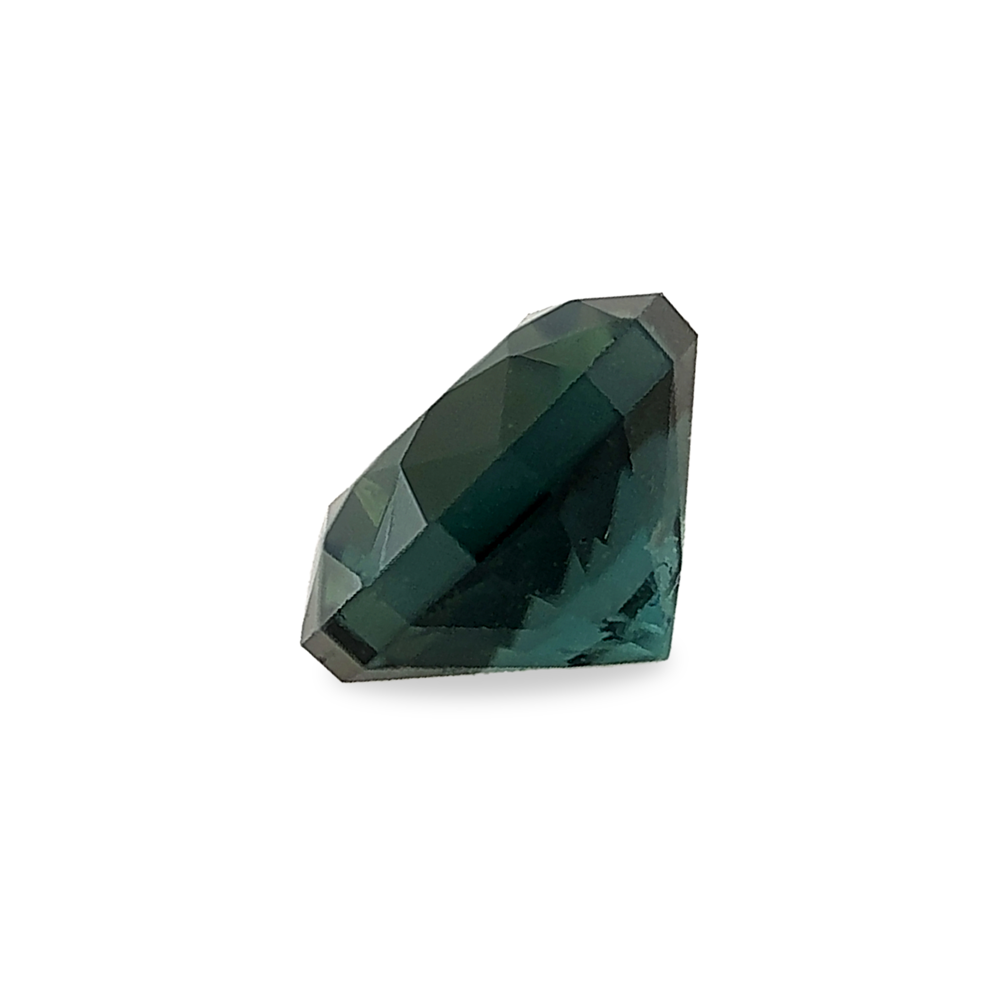 1.31 ct Deep Ocean Green Round (Hexadecagon) Brilliant AKARA Nigerian
