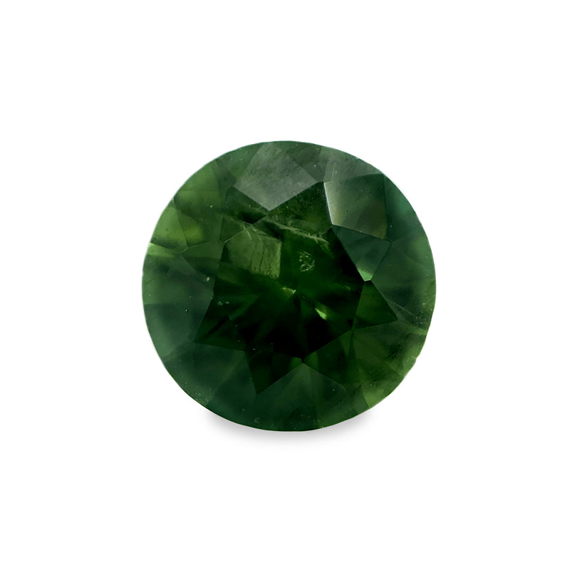 Ethical Jewellery & Engagement Rings Toronto - 1.37 ct Forest Green Modified Round Brilliant AKARA Sri Lanka Mined Sapphire - FTJCo Fine Jewellery & Goldsmiths