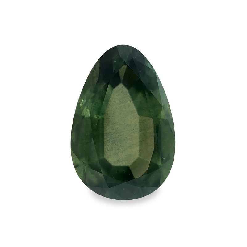 1.46 ct Forest Green Poval Mined Sapphire