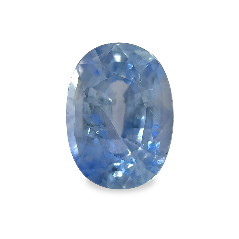 1.53 ct Dark Periwinkle Blue Oval Mixed-Cut Mined Sapphire