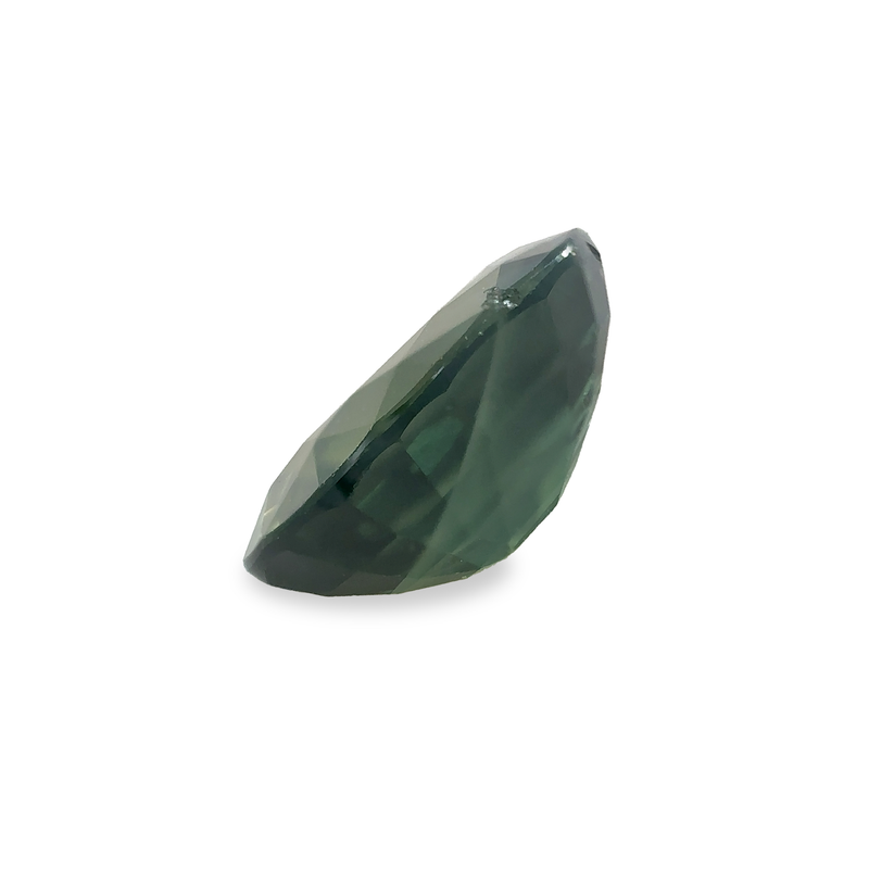 1.58 ct Sunny Forest Green Oval Mixed Mined Sapphire