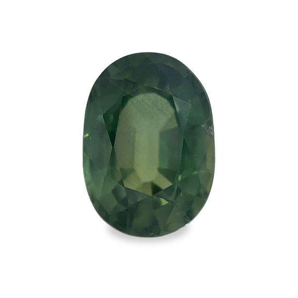 1.58 ct Sunny Forest Green Oval Mixed Mined Sapphire