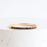 Ethical Jewellery & Engagement Rings Toronto - 1.5 mm Black Spinel Stacker in Rose Gold - FTJCo Fine Jewellery & Goldsmiths