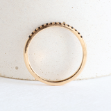 Ethical Jewellery & Engagement Rings Toronto - 1.5 mm Black Spinel Stacker in Rose Gold - FTJCo Fine Jewellery & Goldsmiths