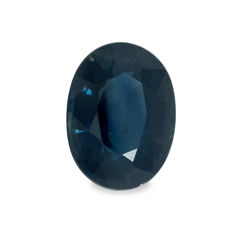 1.87 ct Deep Water Blue Oval Mixed Cut Mined Sapphire