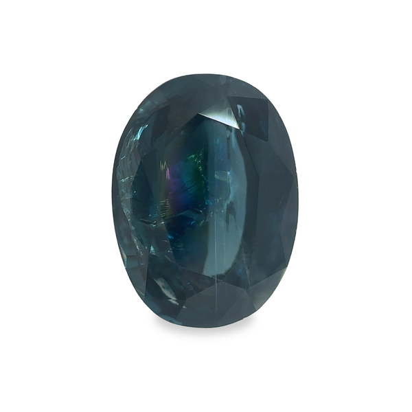 1.97 ct Deep Ocean Green Oval Mixed Cut Mined Sapphire