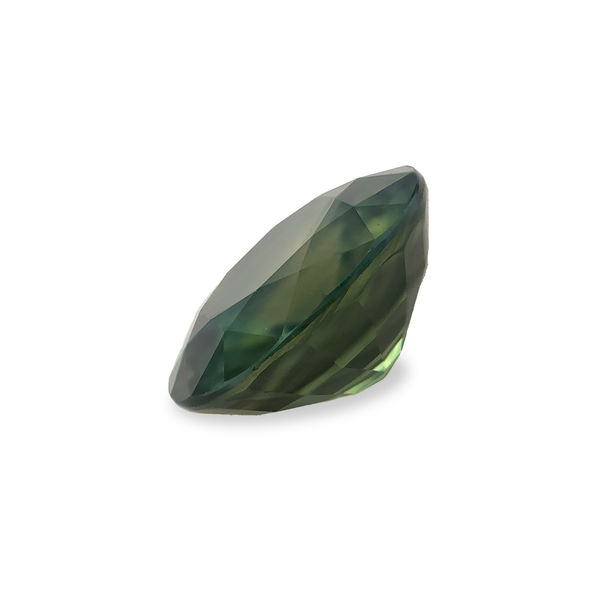 2.00 ct Sunny Forest Green Round Brilliant Mined Sapphire