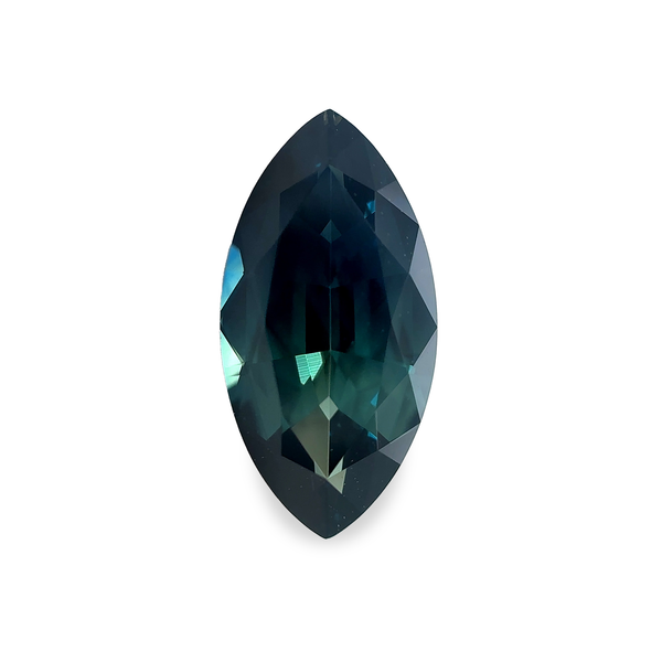 2.05 ct Peacock Blue Marquise Mixed Cut AKARA Australian Sapphire