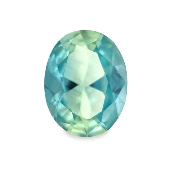 Ethical Jewellery & Engagement Rings Toronto - 2.05 ct Seaglass Bicolour Oval Mixed Cut Fancy Lab Grown Sapphire - FTJCo Fine Jewellery & Goldsmiths