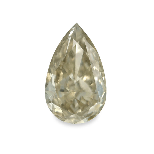 Ethical Jewellery & Engagement Rings Toronto - 2.12 ct Dark Sandy Fawn Pear Modified Brilliant Lab Grown Diamond - FTJCo Fine Jewellery & Goldsmiths