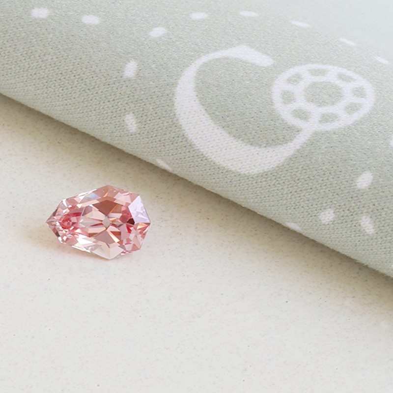 2.63 ct Pink Champagne Fancy Pear Shape Chatham Lab Sapphire