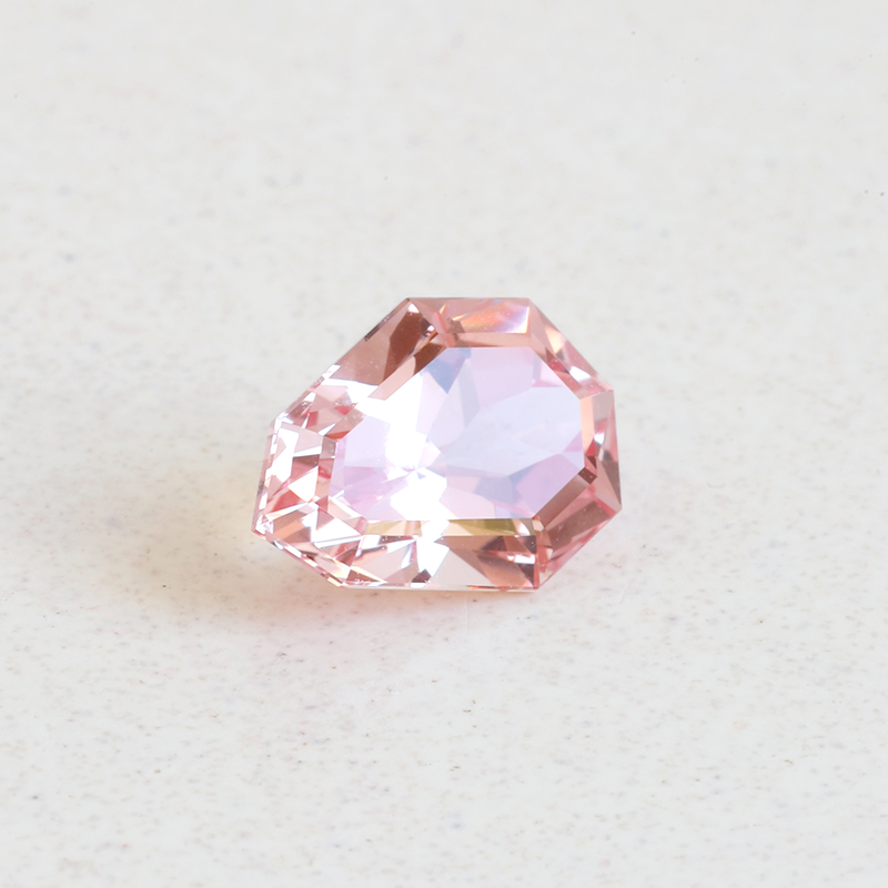 2.63 ct Pink Champagne Fancy Pear Shape Chatham Lab Sapphire