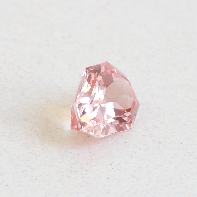 2.63 ct Pink Champagne Fancy Pear Shape Chatham Lab Sapphire