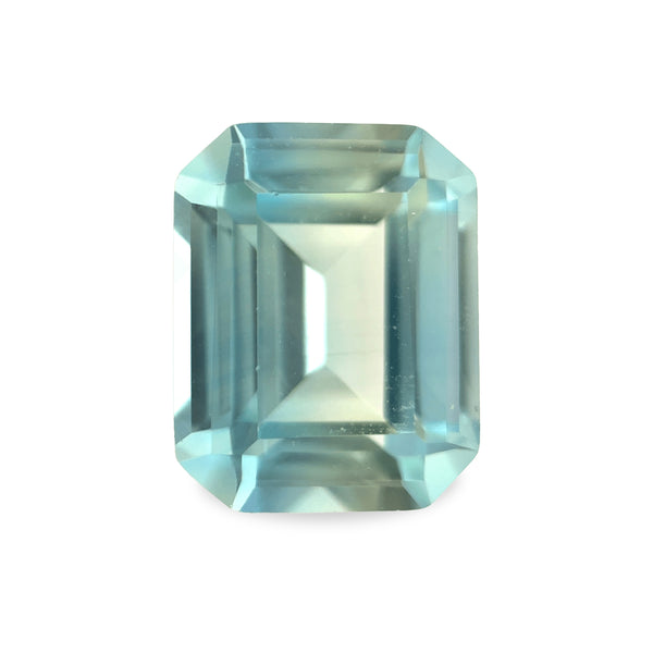 Ethical Jewellery & Engagement Rings Toronto - 2.78 ct Light Seaglass Emerald Cut Lab Grown Sapphire - FTJCo Fine Jewellery & Goldsmiths