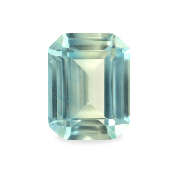 Ethical Jewellery & Engagement Rings Toronto - 2.87 ct Light Seaglass Bicolour Emerald Cut Fancy Lab Grown Sapphire - FTJCo Fine Jewellery & Goldsmiths