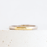 Ethical Jewellery & Engagement Rings Toronto - 2 mm Bicolour Band - White/Rose - FTJCo Fine Jewellery & Goldsmiths