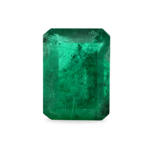 3.02 ct Kelly Green Emerald Cut AKARA Mined Emerald