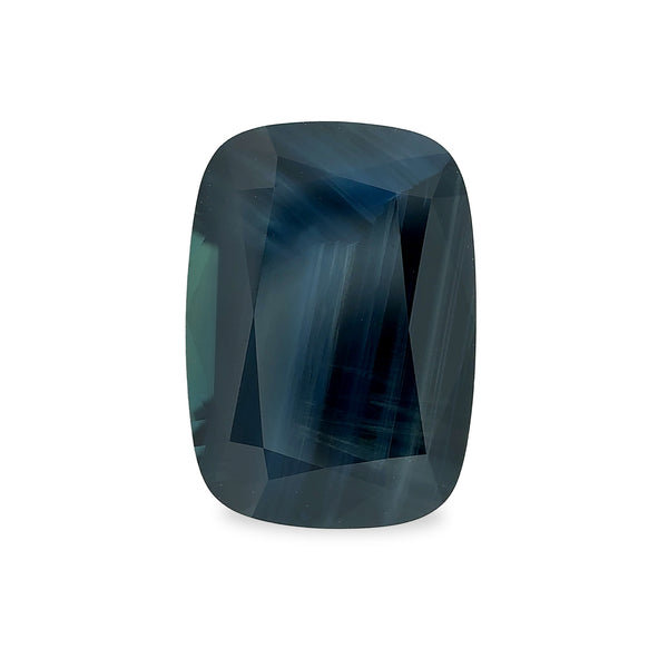 Ethical Jewellery & Engagement Rings Toronto - 3.08 ct Deep Teal Gradient Elongated Cushion Mixed Cut AKARA Australian Sapphire - FTJCo Fine Jewellery & Goldsmiths