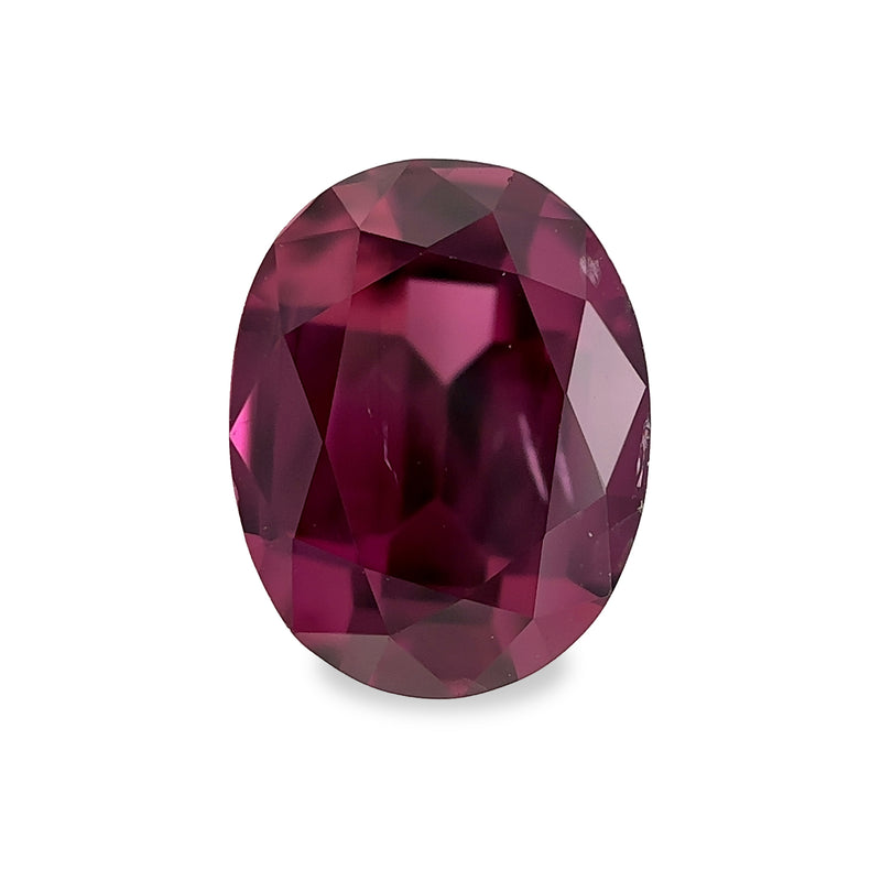 3.24 ct Purple Red Oval Mixed Cut Mined Ruby