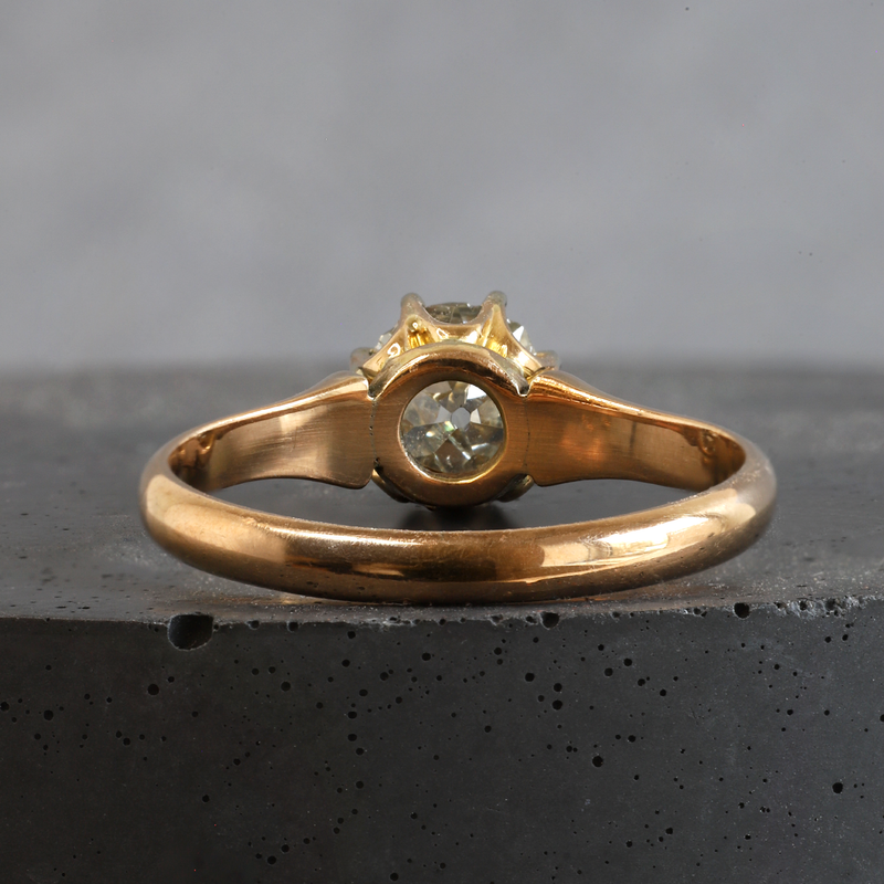 FTJCo Vintage Eight Prong Solitaire in Yellow & White Gold