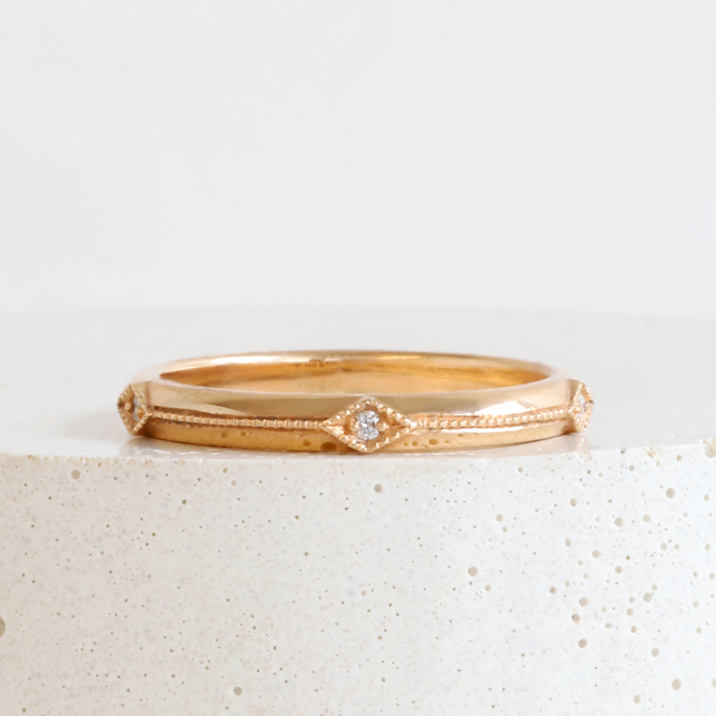 Ethical Jewellery & Engagement Rings Toronto - Harlequin Eternity Band in Rose Gold - FTJCo Fine Jewellery & Goldsmiths