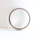 Ethical Jewellery & Engagement Rings Toronto - 5 mm Low Dome Hammered Band with Satin Finish in White Gold - FTJCo Fine Jewellery & Goldsmiths
