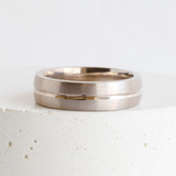 Ethical Jewellery & Engagement Rings Toronto - 6mm Low Dome Band with Kite Shape Pavé - FTJCo Fine Jewellery & Goldsmiths