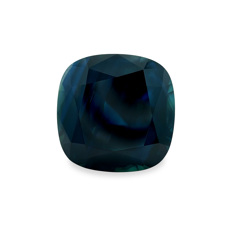 7.75 ct Deep Ocean Blue Cushion Mixed Cut AKARA Australian Sapphire