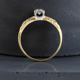 Ethical Jewellery & Engagement Rings Toronto - Vintage 14K Gold Ring with Round Brilliant & Full Cut Diamonds - FTJCo Fine Jewellery & Goldsmiths