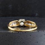 Ethical Jewellery & Engagement Rings Toronto - Vintage 14K Gold Ring with Round Brilliant & Full Cut Diamonds - FTJCo Fine Jewellery & Goldsmiths