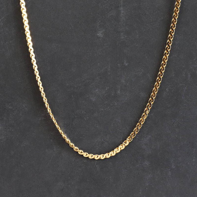 FTJCo Vintage 1.2 mm Wide Flat Serpentine Chain