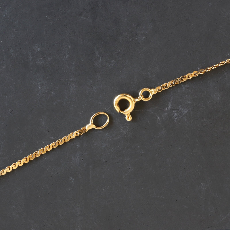 FTJCo Vintage 1.2 mm Wide Flat Serpentine Chain