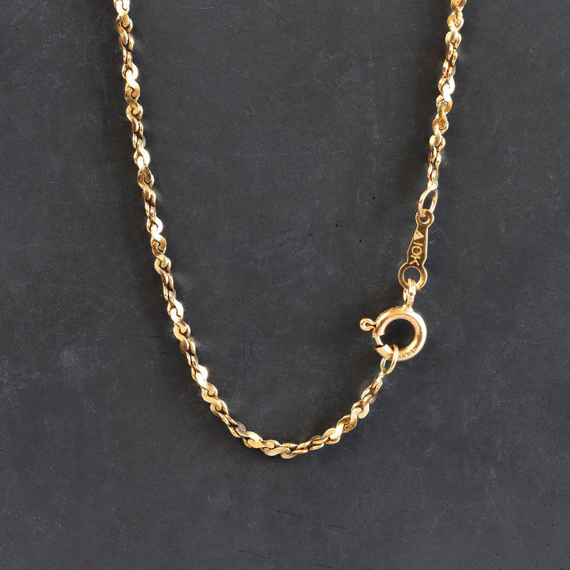 FTJCo Vintage 1.8 mm Wide Twisted Serpentine Chain