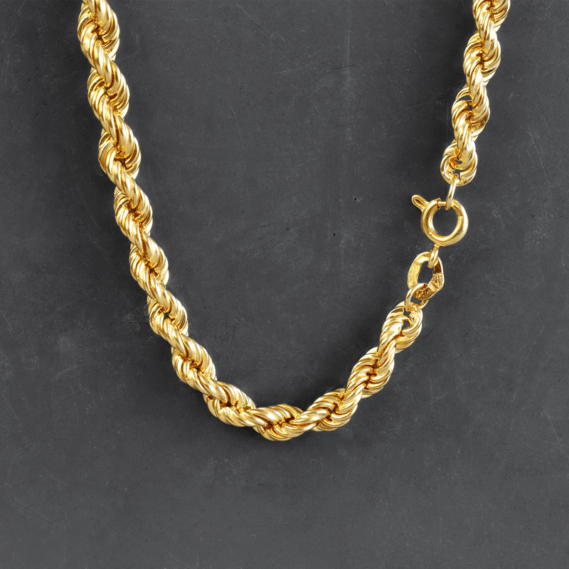 FTJCo Vintage 4–8 mm Wide Graduated Rope Chain