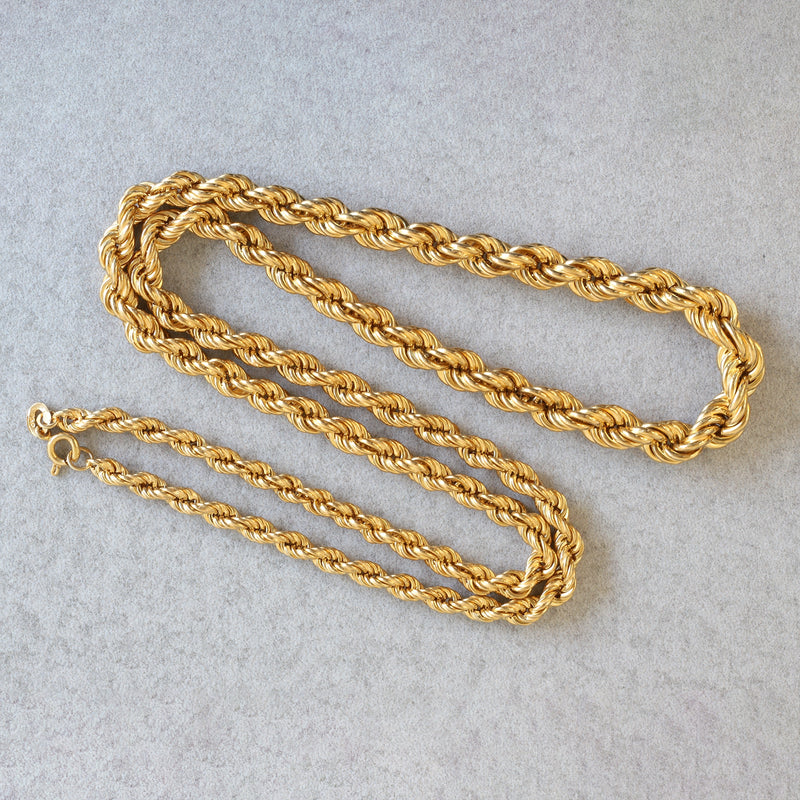 FTJCo Vintage 4–8 mm Wide Graduated Rope Chain