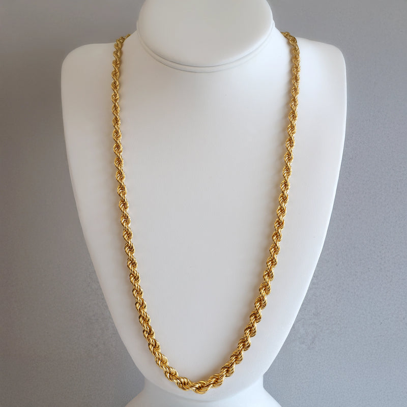 FTJCo Vintage 4–8 mm Wide Graduated Rope Chain